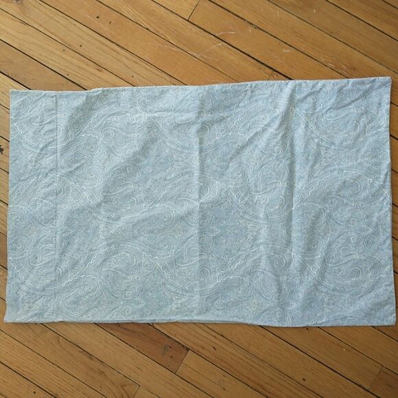 Lauren Ralph Lauren Full Double Flat Sheet Pillow Case Set Blue Paisley - Picture 3 of 6